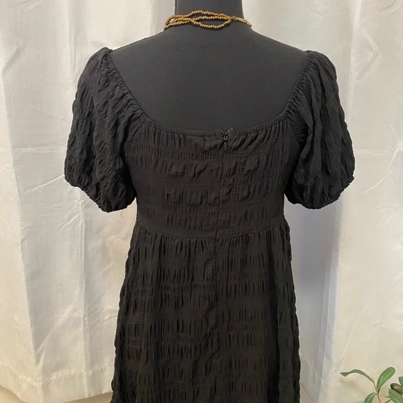 SHEIN Square Neck Puff Sleeve Black Size Small - Picture 7 of 11